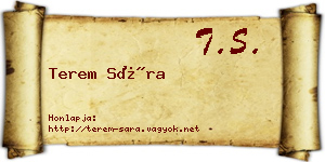 Terem Sára névjegykártya